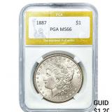 1887 Morgan Silver Dollar PGA MS66