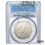 1994-D Wold Cup Commem. Silver Half Dollar  MS70