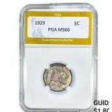 1929 Buffalo Nickel PGA MS66