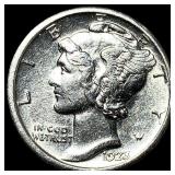 1923-S Silver Mercury Dime CHOICE AU
