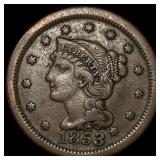 1853 Braided Hair Large Cent NEARLY  UNCIRCULATED