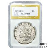 1878-CC Morgan Silver Dollar PGA MS65