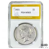 1921 Silver Peace Dollar PGA MS63