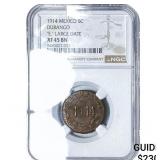 1914 Mexico Durango Copper 5 Centavos 
