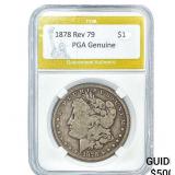 1878 Rev 79 Morgan Silver Dollar PGA Genuine