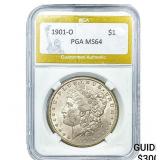 1901-O Morgan Silver Dollar PGA MS64