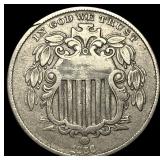 1866 Shield Nickel NEARLY UNCIRCULATED