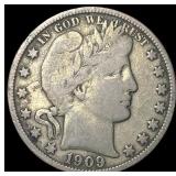 1909 Barber Half Dollar NEARLY UNCIRCULATED