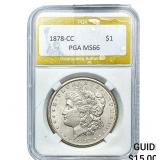 1878-CC Morgan Silver Dollar PGA MS66