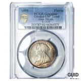 1898 Great Britain Silver Florin PCGS UNC Detail