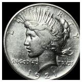 1921 Silver Peace HR Dollar CLOSELY  UNCIRCULATED