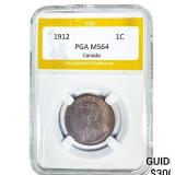 1912 1C Canada  PGA MS64