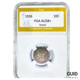 1926 Mercury Silver Dime PGA AU58+ Toned