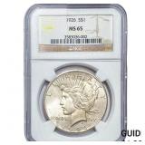 1926 Silver Peace Dollar NGC MS65