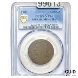 1787 Connecticut Copper MB Left, Miller 15-F PCGS