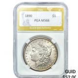 1890 Morgan Silver Dollar PGA MS66