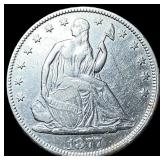 1877 Seated Liberty Half Dollar NEARLY  UNCIRCULA