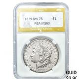 1879 Rev 78 Morgan Silver Dollar PGA MS63