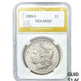 1889-S Morgan Silver Dollar PGA MS63