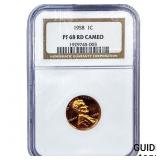 1958 Wheat Cent NGC PF68 RD Cameo