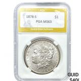 1878-S Morgan Silver Dollar PGA MS63