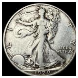 1929-D Silver Walking Liberty Half Dollar  NEARLY