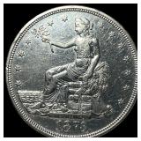 1873 Silver Trade Dollar CLOSELY UNCIRCULATED