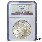 1926 Silver Peace Dollar NGC MS64