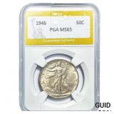1946 Walking Liberty Half Dollar PGA MS65