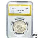 1936 York Half Dollar PGA MS68