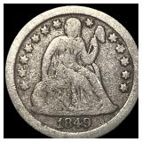 1849-O Silver Seated Liberty Dime LIGHTLY  CIRCUL