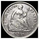 1871 Silver Half Dime CLOSELY UNCIRCULATED