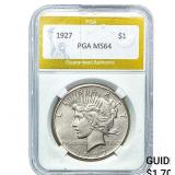 1927 Silver Peace Dollar PGA MS64