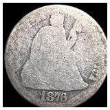 1876-CC Silver Seated Liberty Dime SUPERB GEM  BU