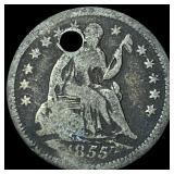 1855-O Silver Seated Liberty Half Dime NICELY  CI
