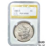 1881-S Morgan Silver Dollar PGA MS66