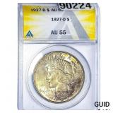 1927-D Silver Peace Dollar ANACS AU55