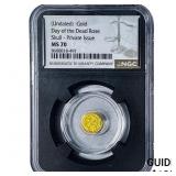 Day of the Dead Rose Skull 1/200oz Gold Pri. Iss.