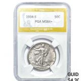 1934-S Walking Liberty Half Dollar PGA MS64+