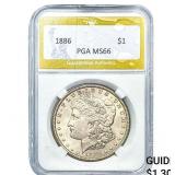 1886 Morgan Silver Dollar PGA MS66