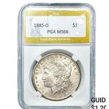 1885-O Morgan Silver Dollar PGA MS66
