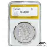 1878-S Morgan Silver Dollar PGA MS63