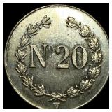 French 20 Nummus token UNCIRCULATED
