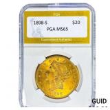1898-S $20 Gold Double Eagle PGA MS65