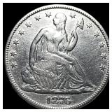 1876 Seated Liberty Half Dollar LIGHTLY  CIRCULAT