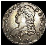 1834 Silver Capped Bust Half Dollar NEARLY  UNCIR