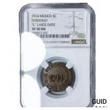 1914 Mexico Durango Copper 5 Centavos 