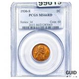 1930-S Wheat Cent PCGS MS66 RD