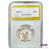 1928-D Standing Liberty Quarter PGA MS65+