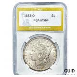 1882-O Morgan Silver Dollar PGA MS64
